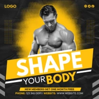 Fitness Yellow Instagram template