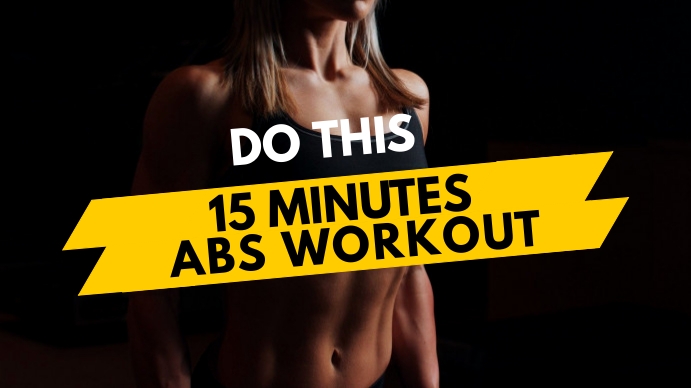 fitness youtube thumbnail abs workout template