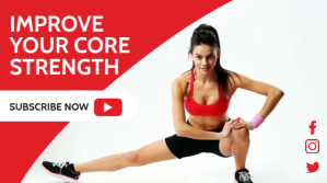 fitness youtube thumbnail design template red