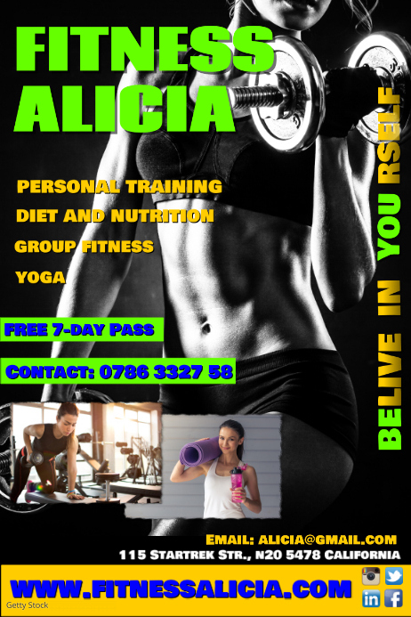 fitness2 Poster template