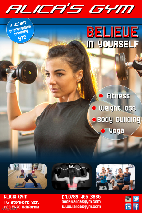 fitness9 Poster template