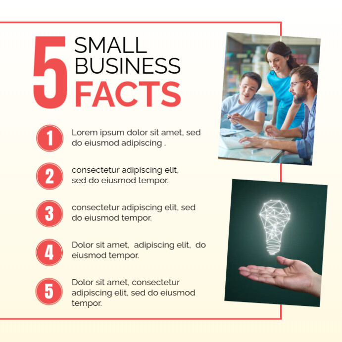 Five Facts Infographics Template | PosterMyWall