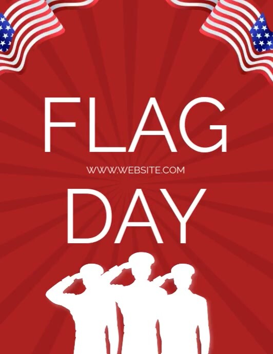 Flag Day ใบปลิว (US Letter) template