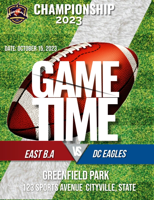 FLAG FOOTBALL Flyer (US-Letter) template