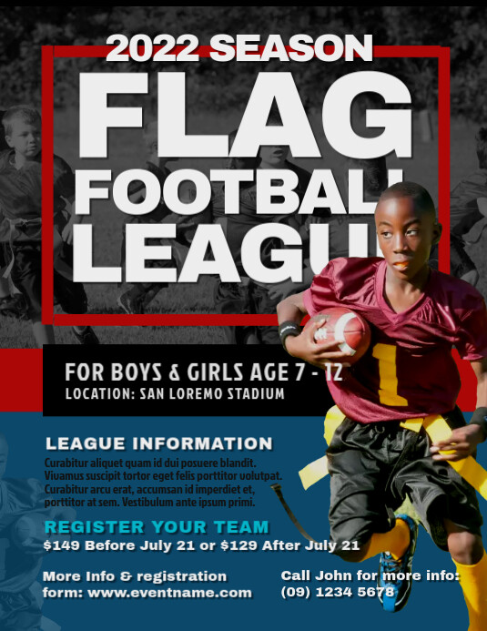 Flag Football Flyer Templates PosterMyWall