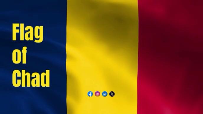 Flag of Chad Digital Display (16:9) template
