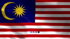 Red Flag of Malaysia Digitalt display Template