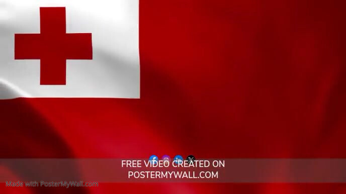 Flag of Tonga Template | PosterMyWall