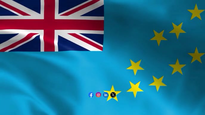 Flag of Tuvalu Digital Display (16:9) template