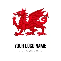 Flag Of Wales Welsh Dragon The Mabinogion Logo template