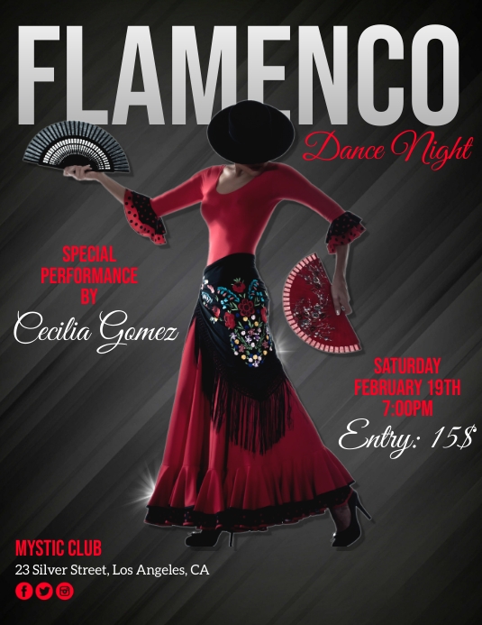 Flamenco Dance Night Template PosterMyWall