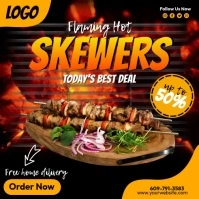 Flaming Hot Skewer Mockup Message Instagram template