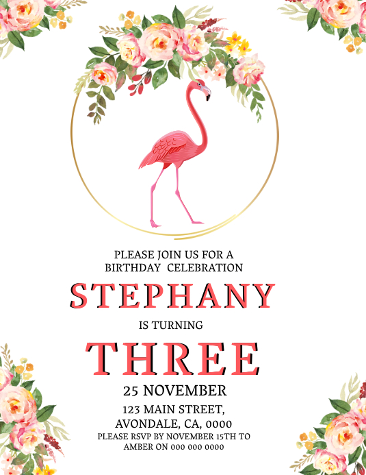 Brochure De Modele De Flyer Invitation Anniversaire Flamant Rose Postermywall Brochure De Modele De Flyer Invitation Anniversaire Flamant Rose Postermywall