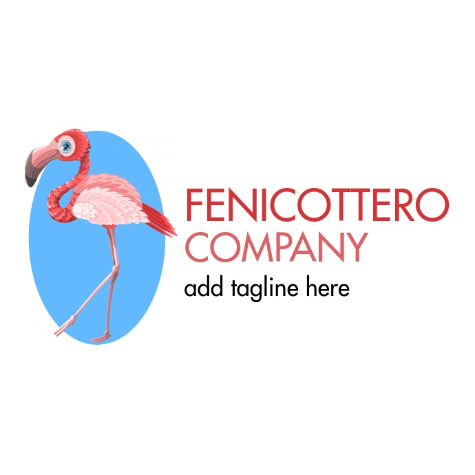 flamingo logo โลโก้ template