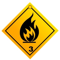 Flammable sign 2 Logo template