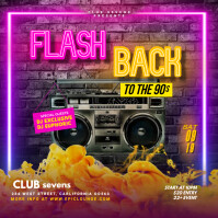 Flash back club party Instagram Post template