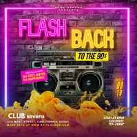 Flash back club party Publicación de Instagram template