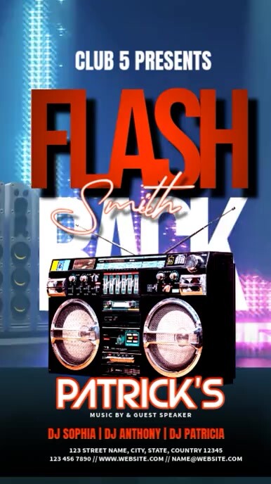 Flash Back Party Instagram Story template