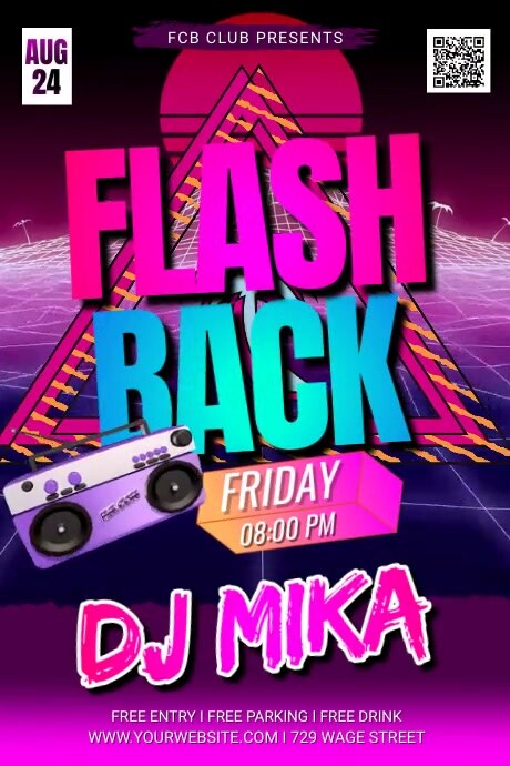 Copy of Flash Back Party | PosterMyWall