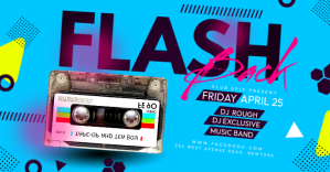 Flash Back party facebook post template