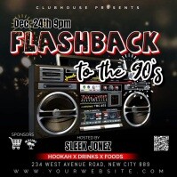 FLASH BACK PARTY FLYER TEMPLATE Instagram Post