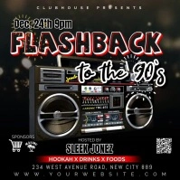 FLASH BACK PARTY FLYER TEMPLATE Publicación de Instagram