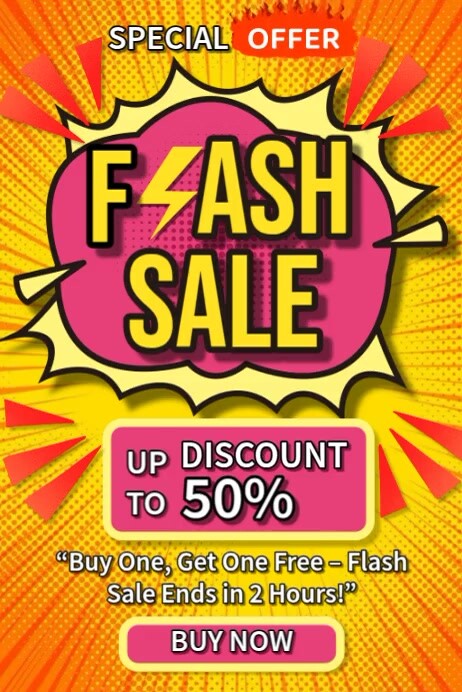 Flash Discount Template | PosterMyWall