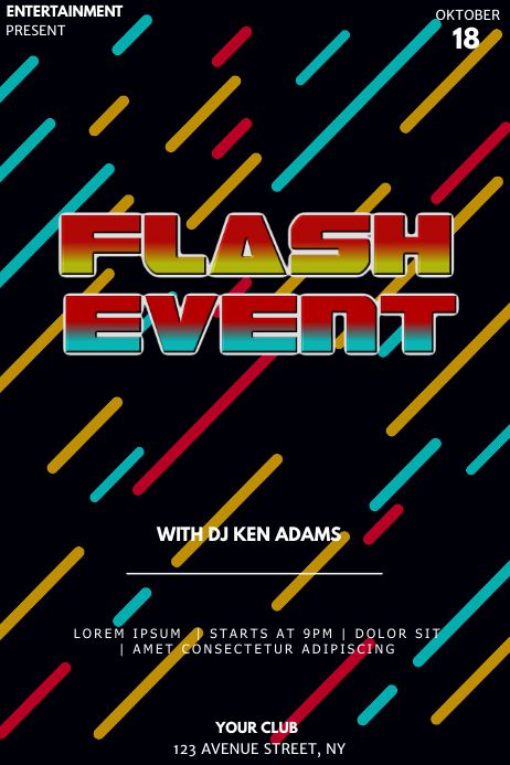 Copy of Flash party flyer template | PosterMyWall