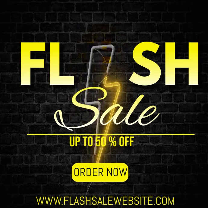 FLASH SALE 50 % OFF โพสต์บน Instagram template