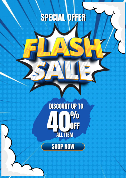 Copy of Flash Sale A4 Flyer Design Template | PosterMyWall