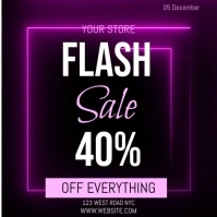 FLASH SALE AD SOCIAL MEDIA Square (1:1) template