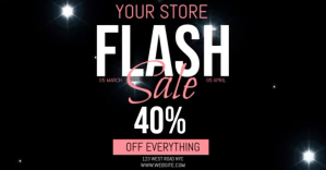 FLASH SALE AD SOCIAL MEDIA VIDEO Imagem partilhada do Facebook template