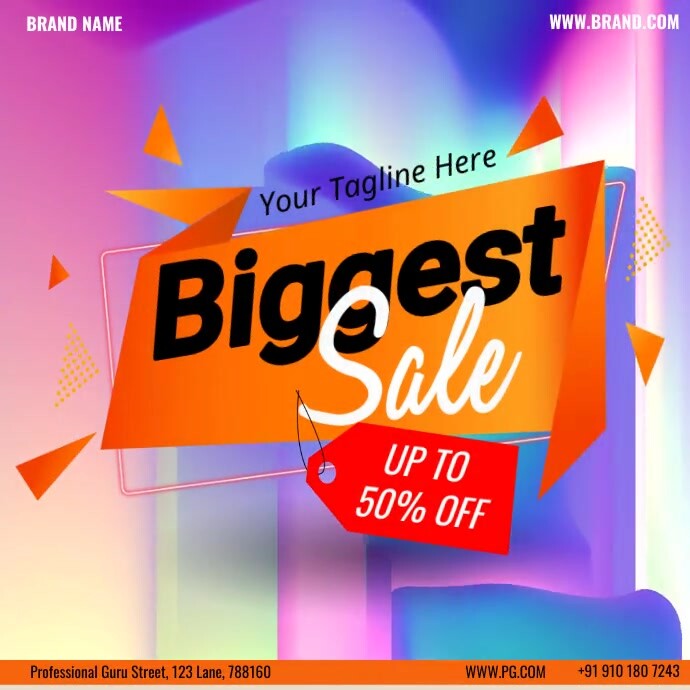 flash sale ad template PosterMyWall