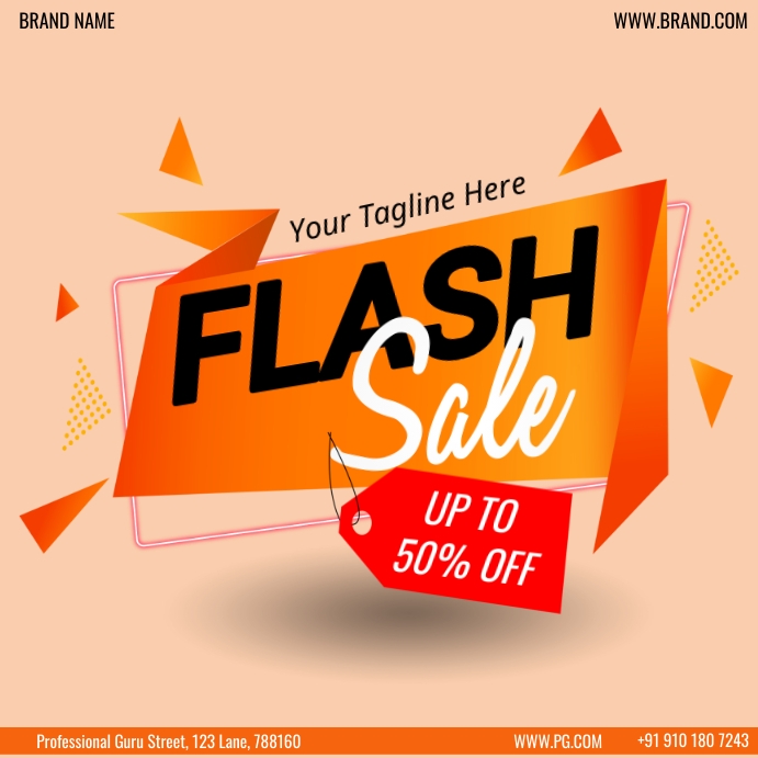 flash sale ad template PosterMyWall