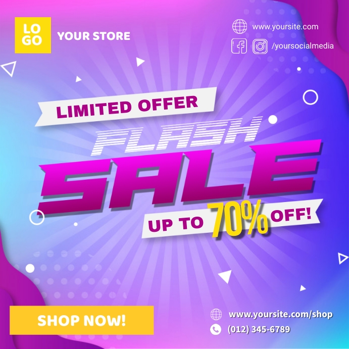 Flash Sale Ad Template PosterMyWall