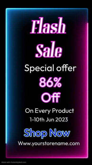 Plantilla de Flash Sale Ads, | PosterMyWall