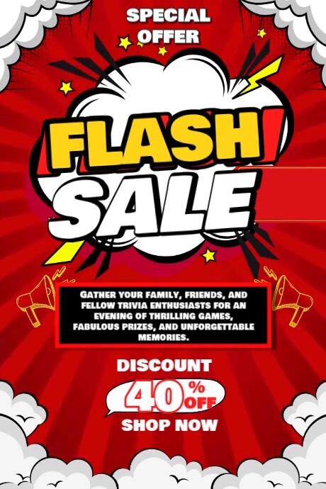 Flash Sale Animated Video Poster template