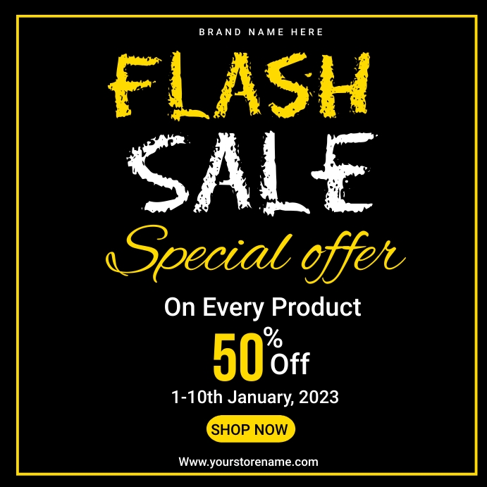 flash sale animation ad template | PosterMyWall