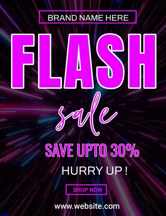 Plantilla de flash sale banner | PosterMyWall