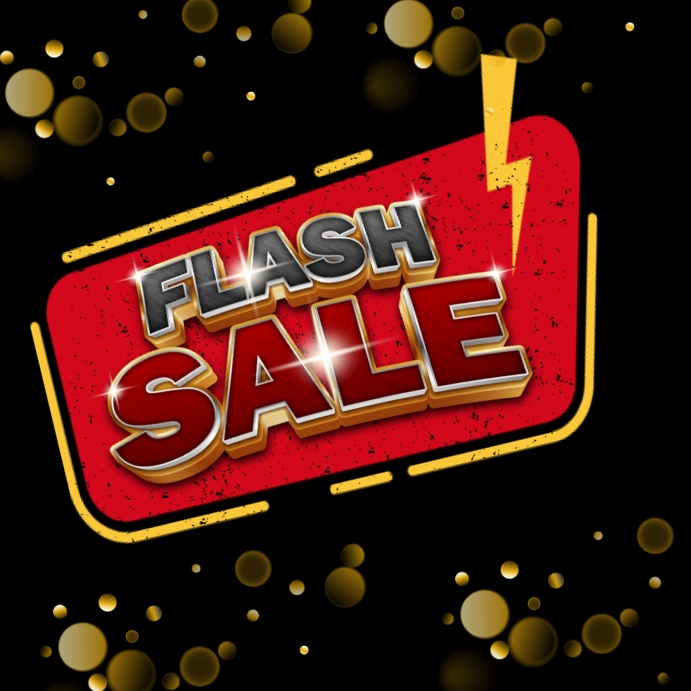Copy of FLASH SALE BLACK AND GOLD | PosterMyWall