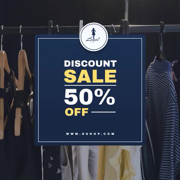 Blue Flash Sale Video Album Cover template