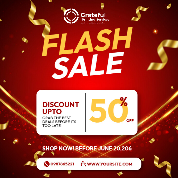 Flash Sale Discount Template | PosterMyWall