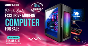 Flash Sale Exclusive Computer Ads Изображение, которым поделились на Facebook template