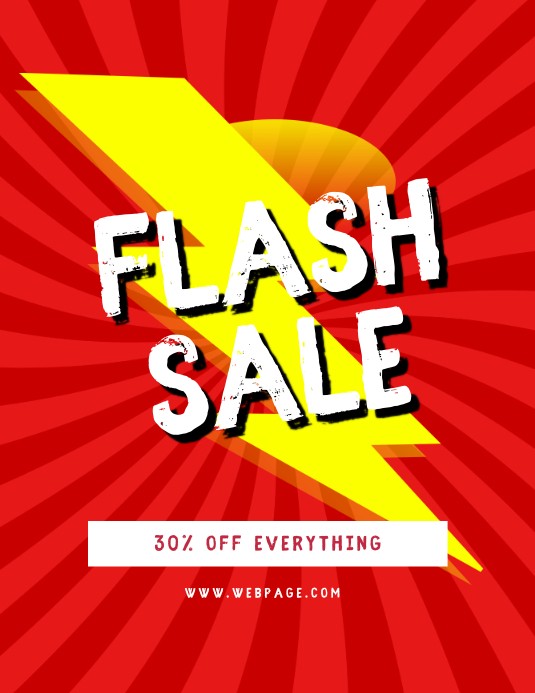 Flash sale flyer template PosterMyWall