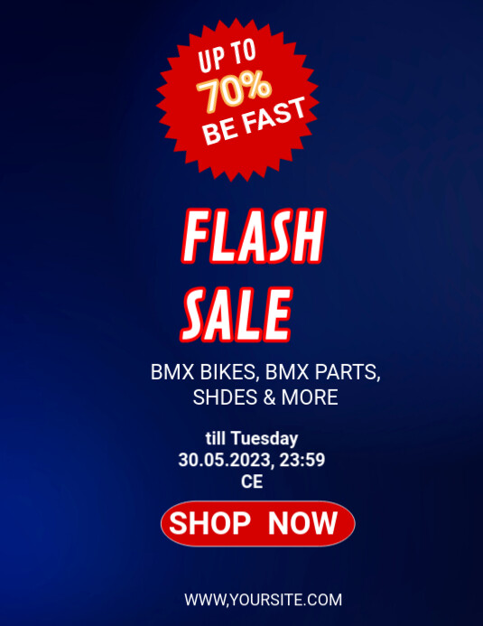 Flash sale poster Template | PosterMyWall