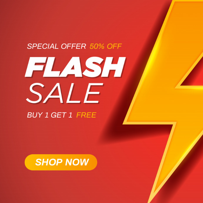 Flash Sale Poster Flyer Template PosterMyWall