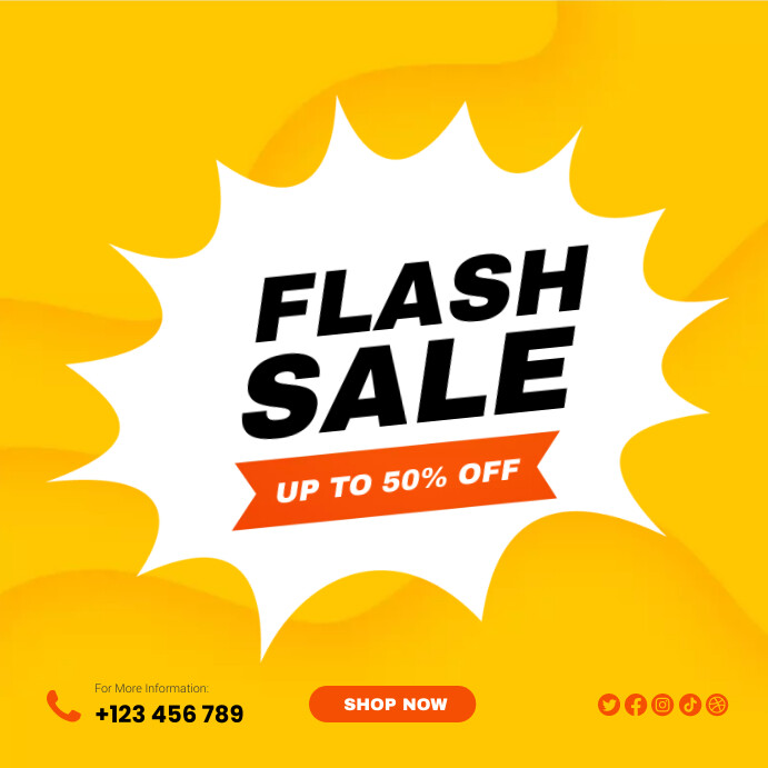 Flash Sale Poster Template | PosterMyWall