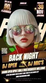 Negro 90s Flashback Night Instagram-Story Template