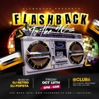 flashback party โพสต์บน Instagram template