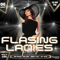 Flashy Party Event Ad Design Template Quadrato (1:1)